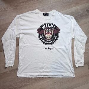 Vintage 1996 Looney Tunes Tasmanian Devil Las Vegas Men’s Shirt Size XXL White